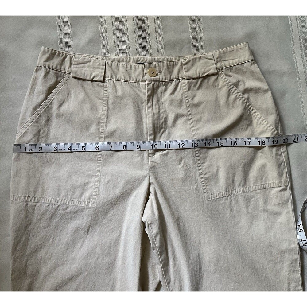 Lauren Ralph Lauren Women’s Beige Utility Pants SZ 10 Straight Leg Stretch Twill - Picture 7 of 13